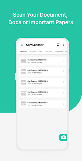 Android application PDF Camera Scanner screenshort