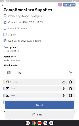 Screenshot of Task Inspector
