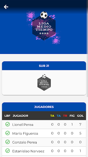 Liga Medio Tiempo Screen 2