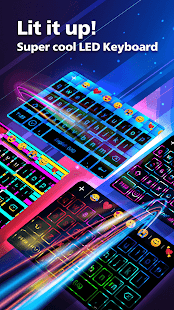 LED NEON Keyboard - Colorful, lighting, RGB, emoji  APK screenshots 1