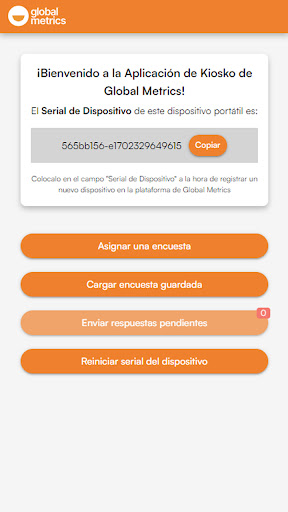 Android application Global Metrics Kiosko screenshort
