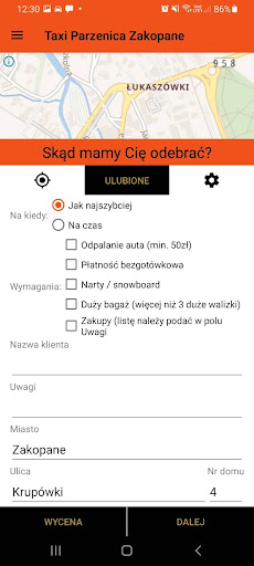 Taxi Zakopane Parzenica Screen 3