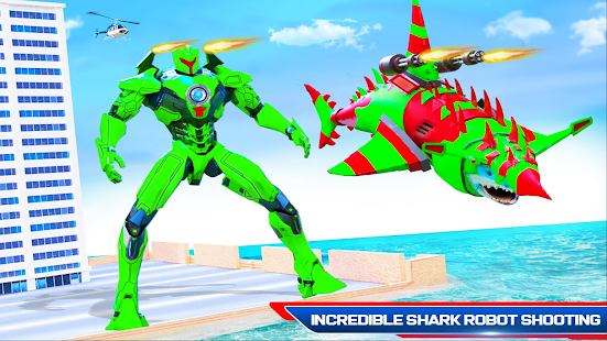 Shark Robot Car Transform Game 52 screenshots 11