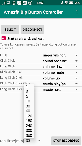 Amazfit Bip Button Controller Screen 3