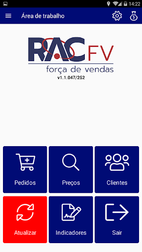 RacFV - Força de vendas Screen 2
