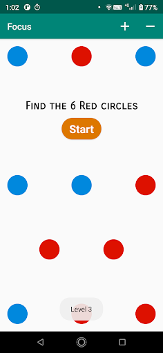Android application Focus screenshort