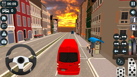 Kleinbus Van Fahrer Simulator