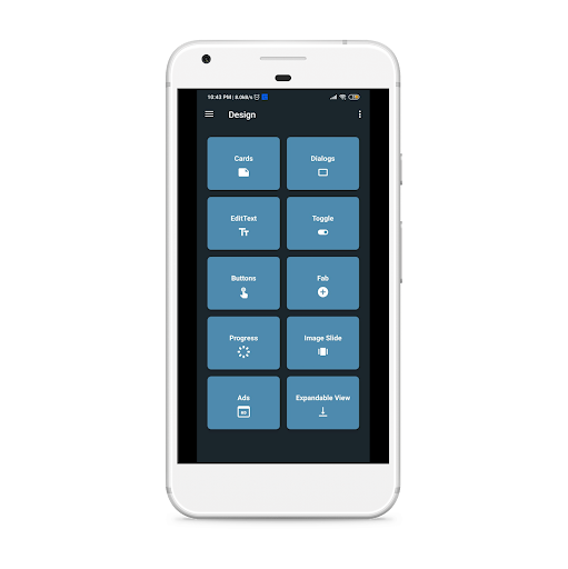 Android application Material Design UI - UX Templa screenshort