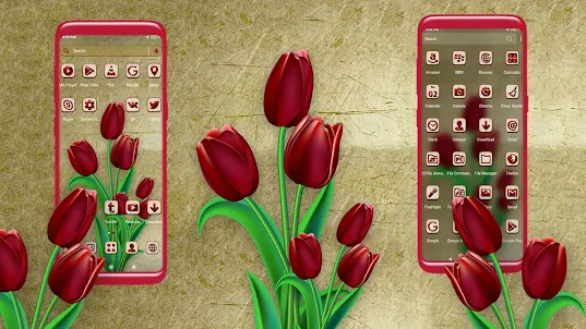 Red Tulips Theme
