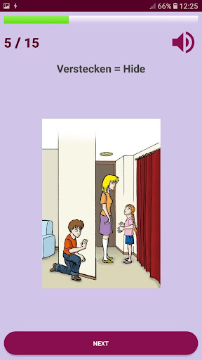 Learn German Vocabulary Screen 2