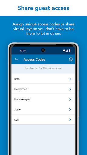 Screenshot of Schlage Home