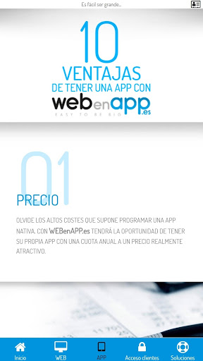 WEBenAPP es simple ser grande Screen 3