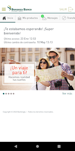 Android application Bonanza Banco screenshort