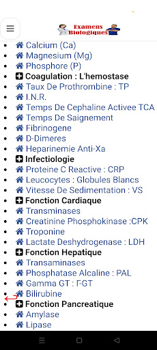 Biological examinations Screen 3