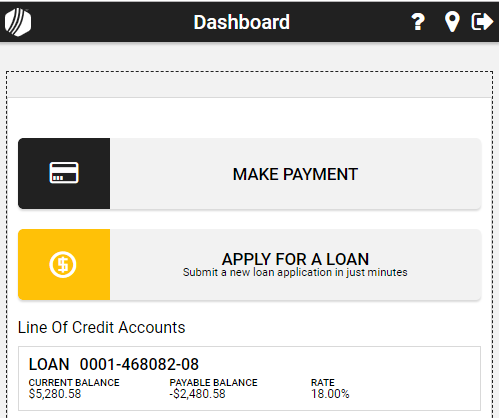GOLD Account Center - Internal Screen 2