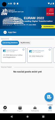 Android application EURAM 2022 screenshort