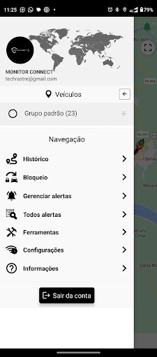 Android application MONITOR CONNECT screenshort