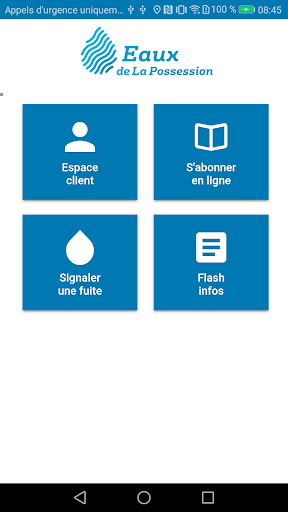 Android application Eaux de La Possession screenshort