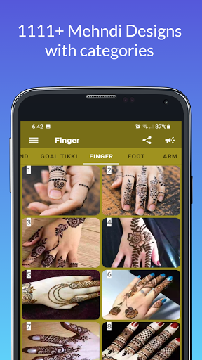 stylish Finger mehndi designs