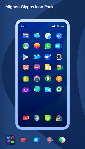 Android application Mignon Glyphs Icon Pack screenshort