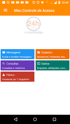 Android application Meu Controle de Acesso screenshort