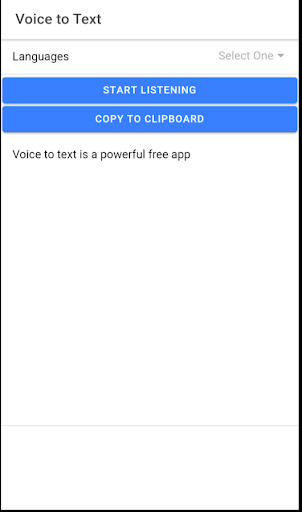 Voice to Text Screen 2