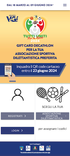 Android application Tutti uniti per lo Sport screenshort