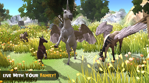 Flying Unicorn: Horse Family Screen 3