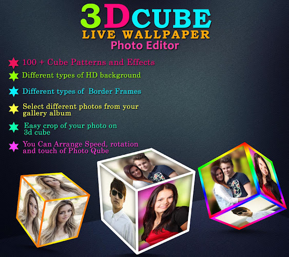 3D Cube Live Wallpaper Photo E - Latest version for Android - Download APK