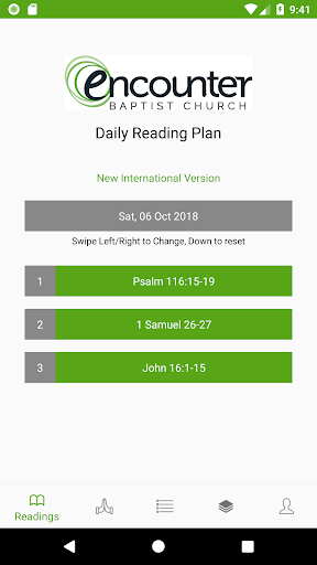 Android application EBC Bible Readings screenshort