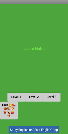 Android application Learn Nutri screenshort