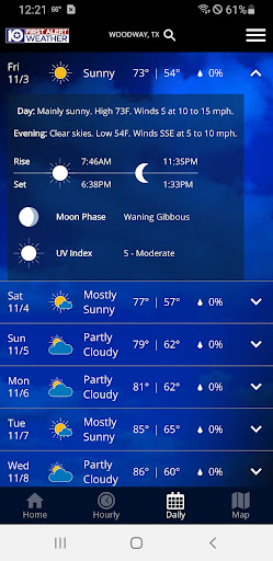 Screenshot of KWTX Weather