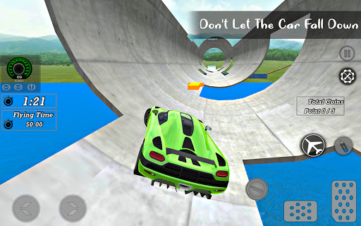 Flying Car Driving Stunt Game