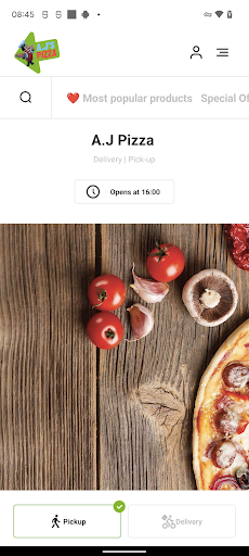 Android application A.J Pizza screenshort