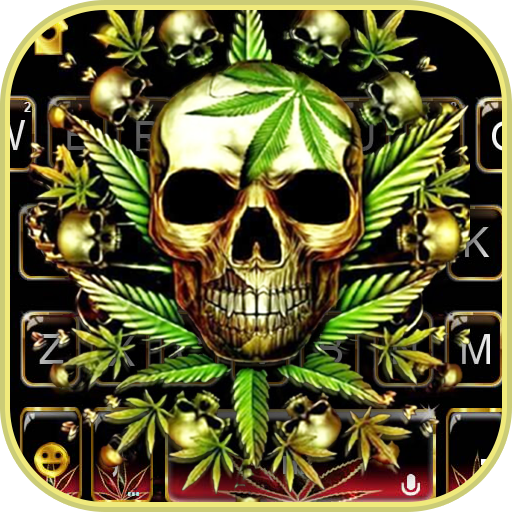 Gold Weed Skull Theme