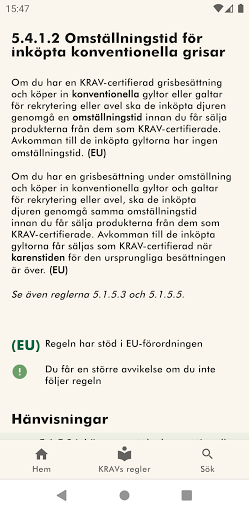 KRAVs Regler Screen 3