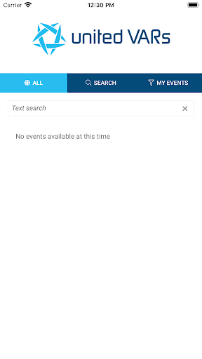 Android application United VARs Events screenshort