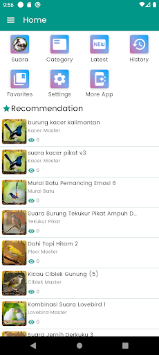 Android application Suara Burung Walet Pikat screenshort