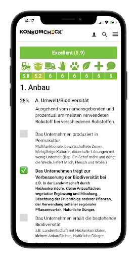 Konsumcheck Screen 2