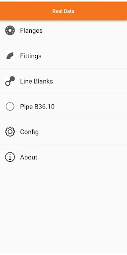 Android application Real Piping Data screenshort