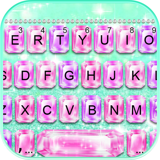 Pink Shiny Diamond Keyboard Th logo