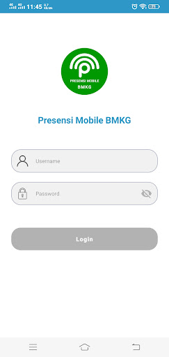 Android application Presensi Mobile BMKG screenshort