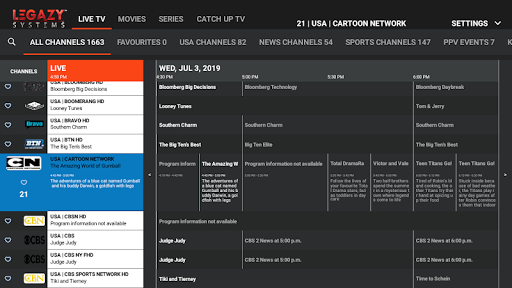 LEGAZY IPTV PLAYER Screen 2