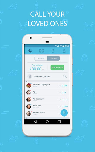 Bluee Calls & Top-Up Screen 2