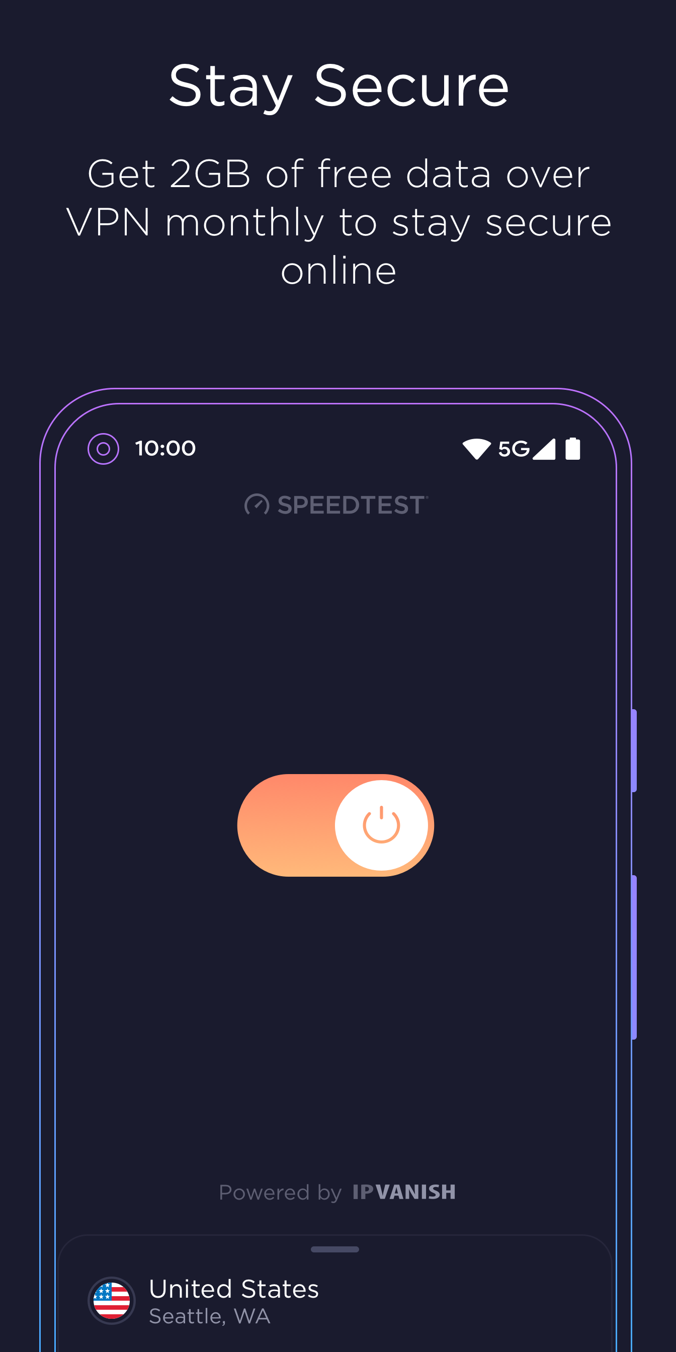 Android application Speedtest by Ookla screenshort