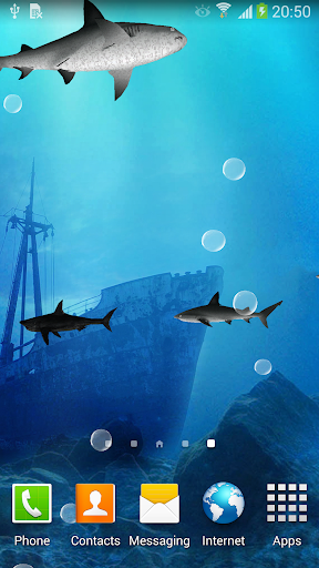 3D Sharks Live Wallpaper Lite Screen 3