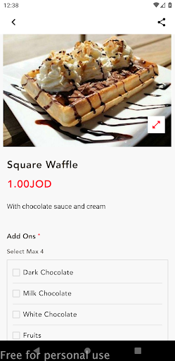 Waffle Squares Screen 2