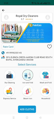 Android application Rinzzo: Laundry Service screenshort