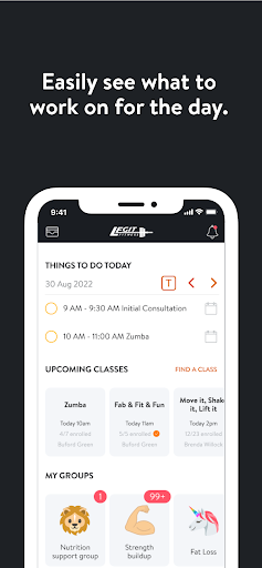 Screenshot of Legit Fit Mobile