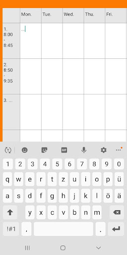 TimetableNotes Screen 2